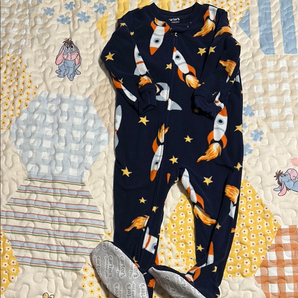 Rocket Print Kids One Piece Pajama